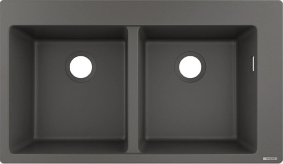 Кухонная мойка Hansgrohe S510-F770 770х510 на 2 чаши 370/370 Stonegrey (43316290)