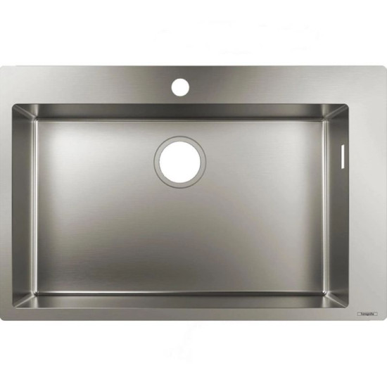 Кухонна мийка Hansgrohe S711-F660 на стільницю 1х35 760х500 мм Stainless Steel (43302800)