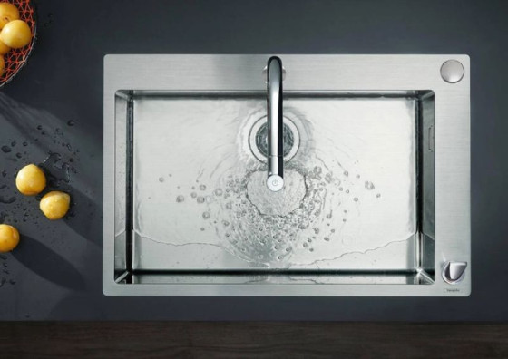 Кухонна мийка Hansgrohe S711-F660 на стільницю 1х35 760х500 мм Stainless Steel (43302800)