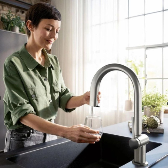 Кухонний змішувач Hansgrohe Aqittura M91 FilterSystem 210 1jet pull-out (76803800)