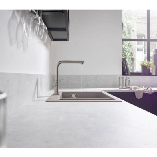 Кухонний змішувач з висувним виливом Hansgrohe Talis M54 270 2jet сталевий (72808800)
