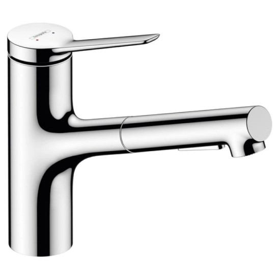 Кухонний змішувач з висувним виливом Hansgrohe Zesis M33 150 2jet ECO (74810000)