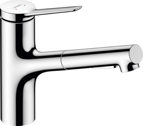 Кухонний змішувач з висувним виливом Hansgrohe Zesis M33 150 2jet sBox Lite (74803000)
