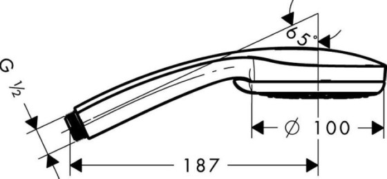 Лейка для ручного душа Hansgrohe Croma 100 Vario EcoSmart 9 л/мин хром (28537000)