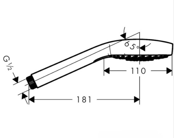 Лейка для ручного душа Hansgrohe Croma Select E Vario EcoSmart  9 л/мин белый/хром (26813400)