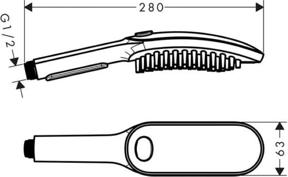 Лійка для ручного душу Hansgrohe DogShower 150 3Jet Petrol синій (26640540)