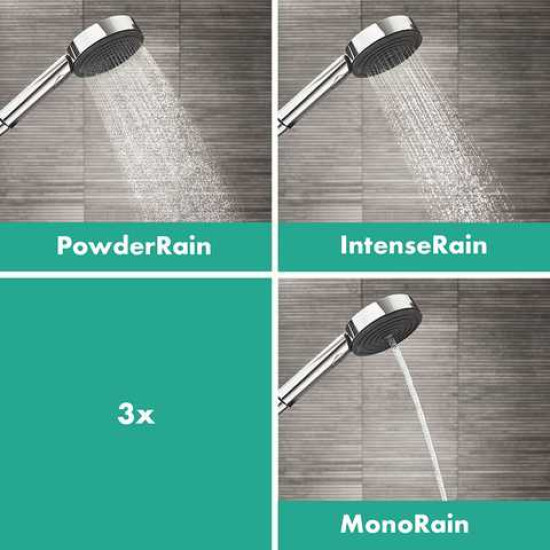 Лійка для ручного душу Hansgrohe Pulsify Select Activation 105 3jet EcoSmart хром (24101000)