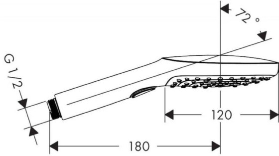 Лійка для ручного душу Hansgrohe Raindance Select E 120 3jet білий матовий (26520700)