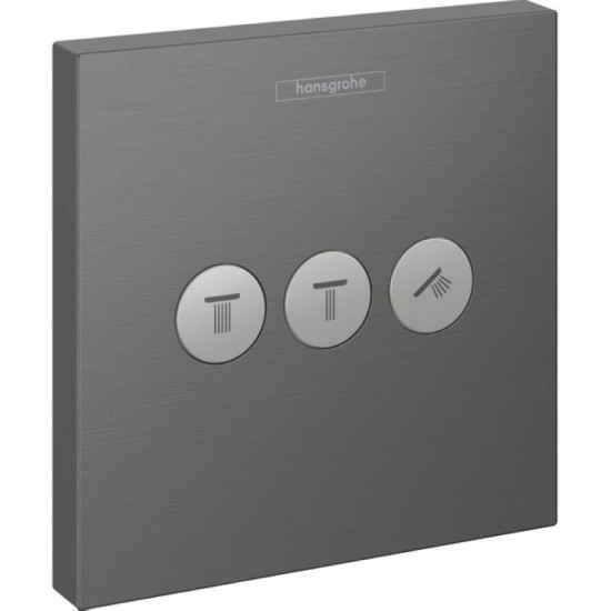 Перемикач Hansgrohe ShowerSelect на 3 клавіші чорний матовий (15764340)