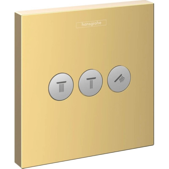 Перемикач Hansgrohe ShowerSelect на 3 клавіші золото (15764990)