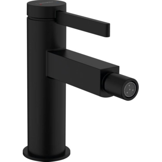 Змішувач для біде Hansgrohe Finoris з донним клапаном push-open чорний матовий (76200670)