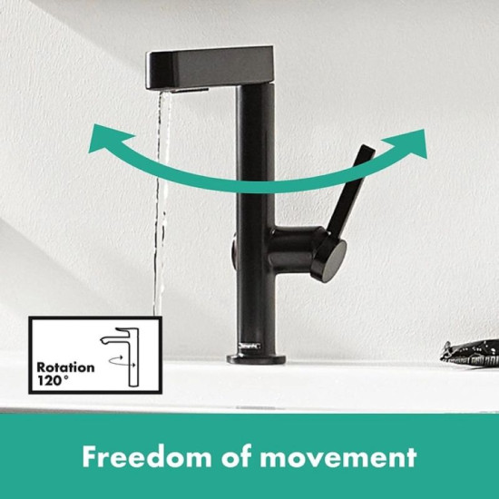 Змішувач для раковини Hansgrohe Finoris 230 чорний матовий (76060670)