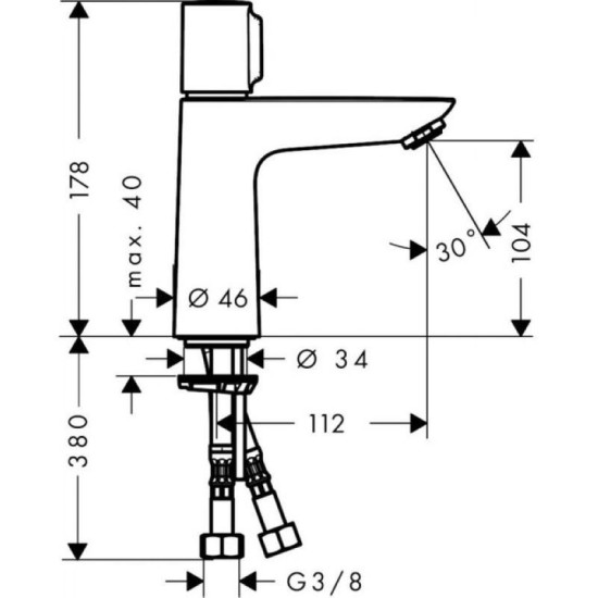 Змішувач для раковини Hansgrohe Talis Select E 71751000