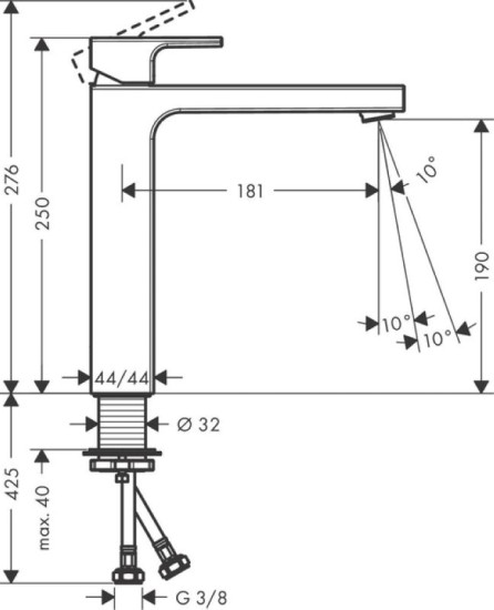 Смеситель для раковины Hansgrohe Vernis Shape 71591000