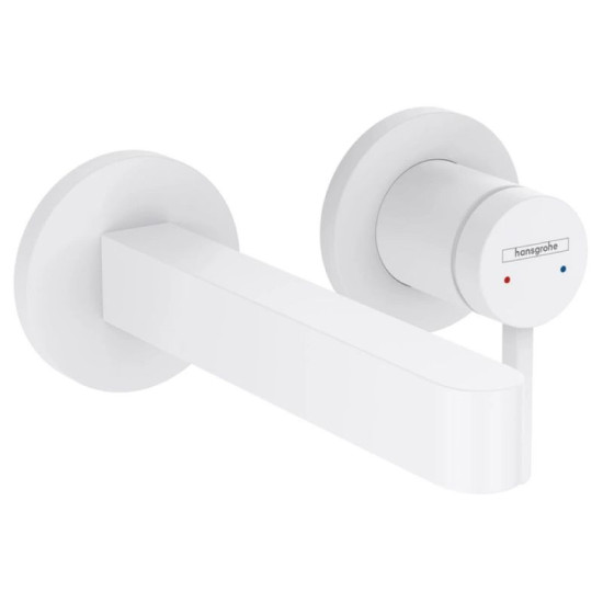 Смеситель для раковины скрытого монтажа Hansgrohe Finoris белый матовый (76051700)