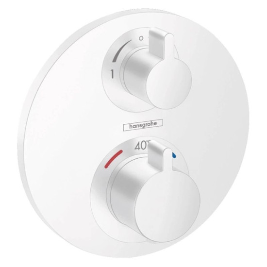 Смеситель термостатический скрытого монтажа для душа Hansgrohe Ecostat C белый матовый (15758700)