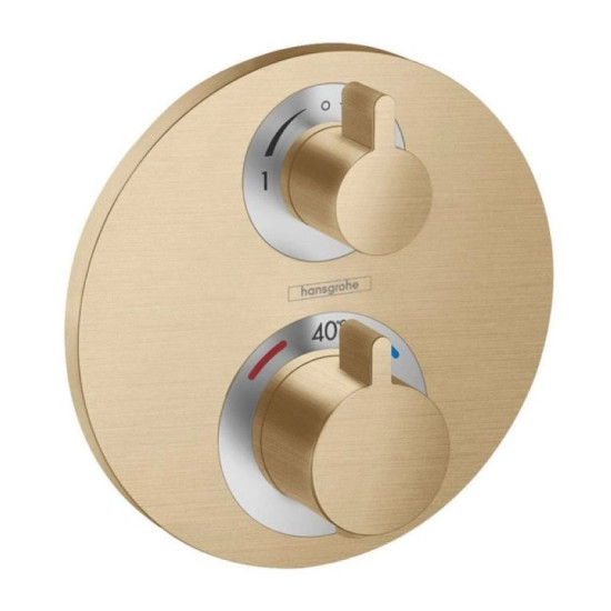 Термостат прихованого монтажу для душу Hansgrohe Ecostat S матова бронза (15758140)