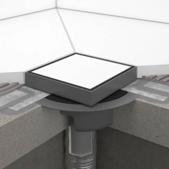 Точечный трап Hansgrohe RainDrain Spot 150x150х78 мм 50 Brushed Stainless Steel (56112800)