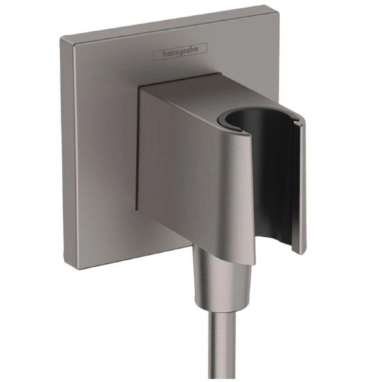 Шлангове підключення Hansgrohe FixFit Porter E з тримачем чорний матовий (26889340)