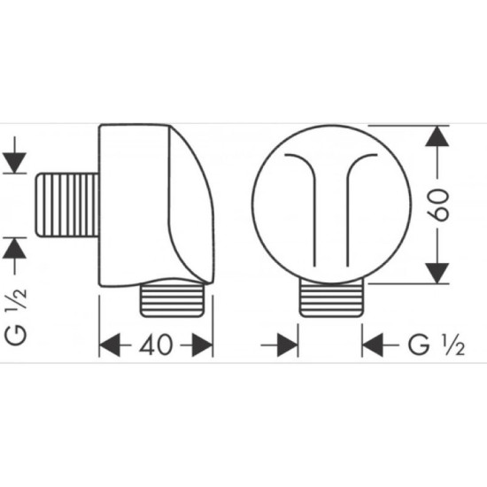 Шлангове підключення Hansgrohe Fixfit хром (27458000)