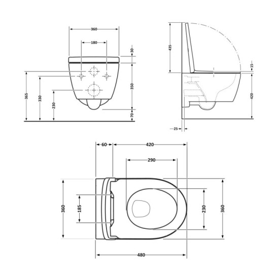 Унітаз підвісний Qtap Jay Ultra Quiet Soft-close QT07335177W