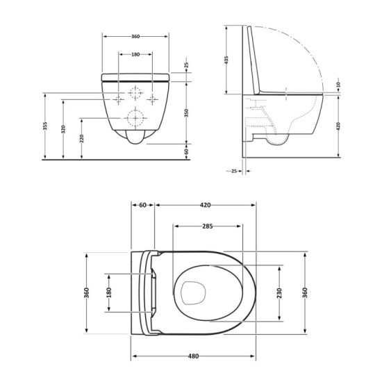 Унітаз підвісний Qtap Swan Ultra Quiet Soft-close QT16335179W