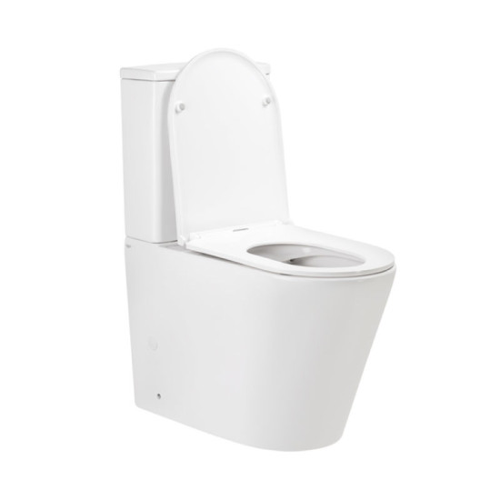 Унитаз-компакт Qtap Scorpio безободковый Ultra Quiet с сиденьем Soft-close QT14222125AUQW