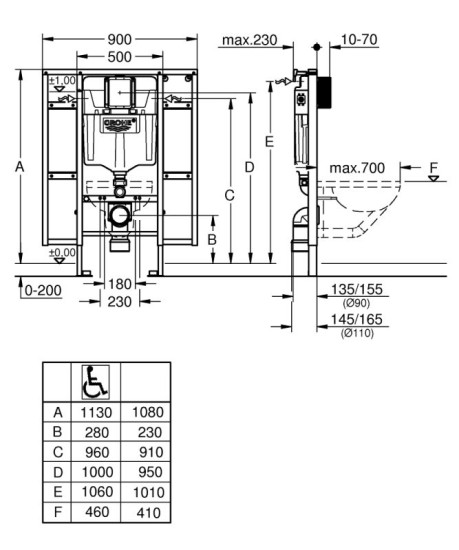 Інсталяція для унітазу Grohe Rapid SL 39140000