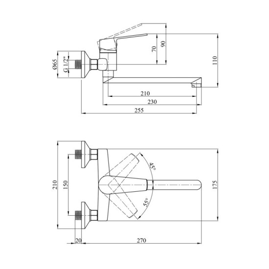 Кухонний змішувач Kroner KRP Oker - С040 (CV031473)