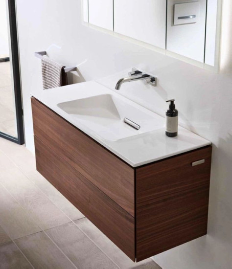 Тумба під умивальник Geberit ONE (500.385.00.1) чорний горіх