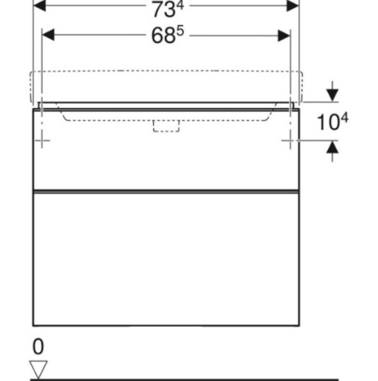 Тумба під умивальник Geberit Smyle Square 500.353.JL.1