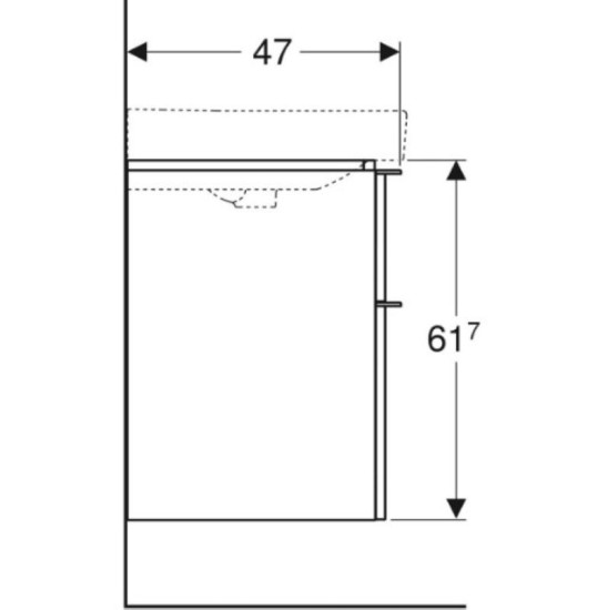 Тумба під умивальник Geberit Smyle Square 500.353.JL.1