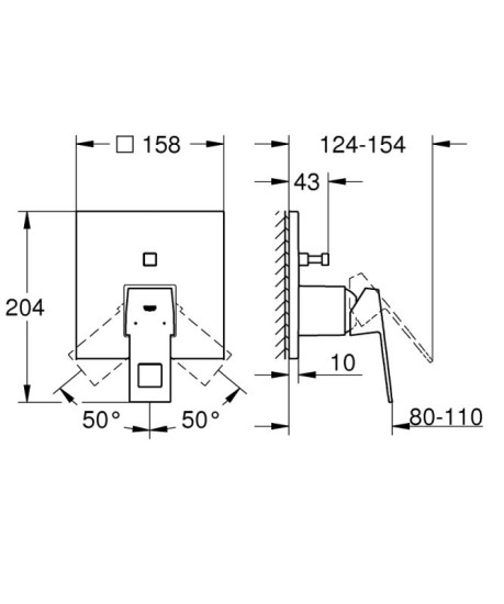 Душова система прихованого монтажу Grohe Eurocube UA2406200L