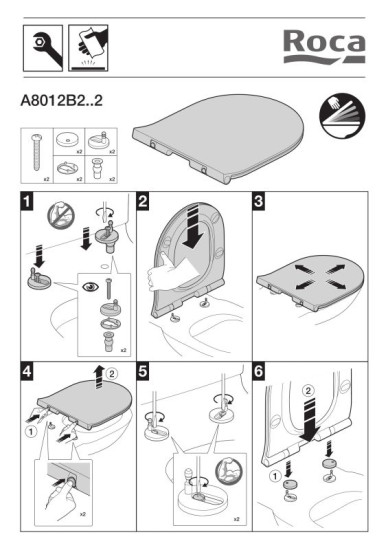 Кришка+сидіння Roca Meridian-N Slim A8012B2002
