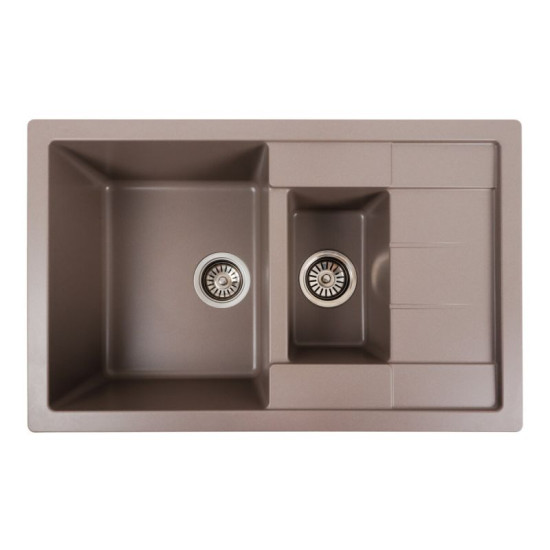 Кухонная мойка Platinum 7850W TOSKANA матовая Дюна