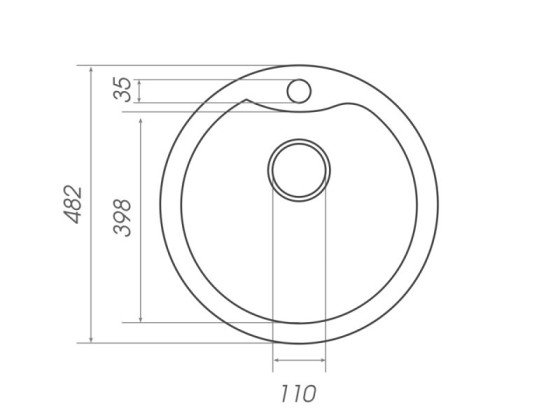 Кухонна мийка Platinum 480 TURAS матова Сірий мусон