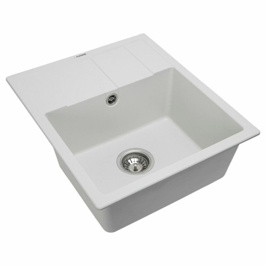 Кухонна мийка Platinum 5851 ARIA матова Білосніжна