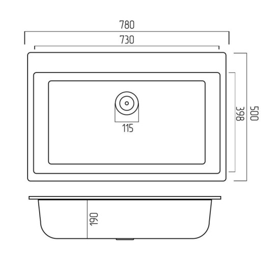 Кухонная мойка Platinum 7850 Bogema матовая Айвори