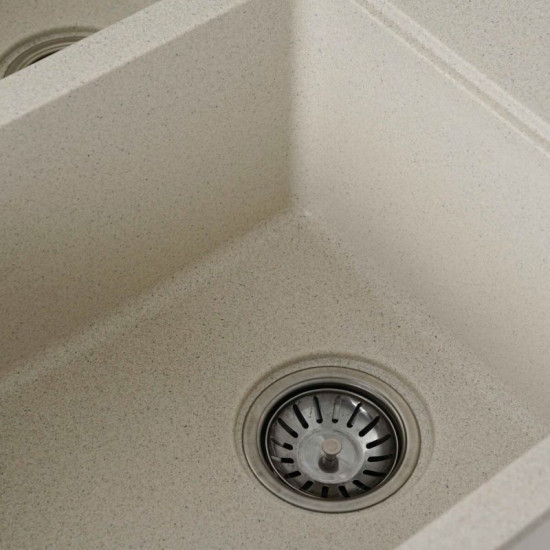 Кухонна мийка Platinum 7850 HARMONY матова Білий у крапку