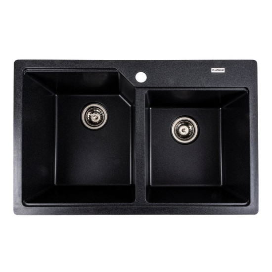 Кухонная мойка Platinum 7850 HARMONY матовий Карбон