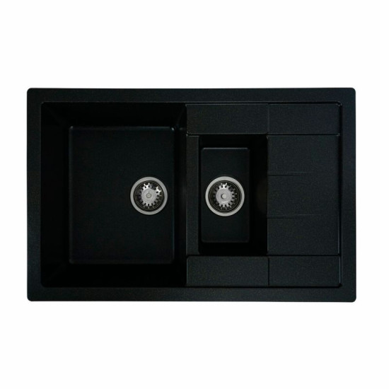 Кухонная мойка Platinum 7850W TOSKANA матовая чорная GOLD
