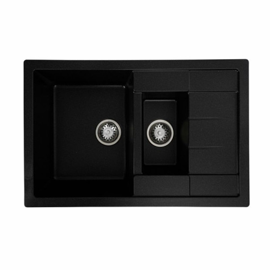 Кухонная мойка Valeso 7850W TOSKANA матовая Черный металлик