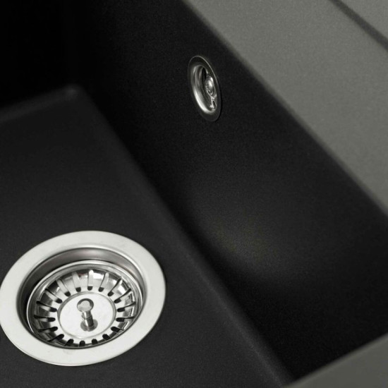 Кухонная мойка Platinum 7950 Selena матовая Черный