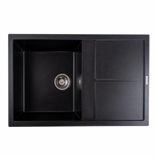 Кухонна мийка Platinum 7950 Selena матова Чорний металік