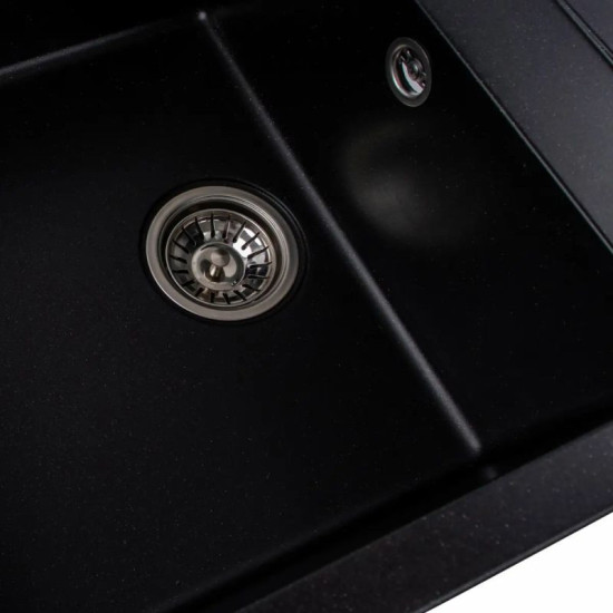 Кухонна мийка Platinum 7950 Selena матова Чорний металік