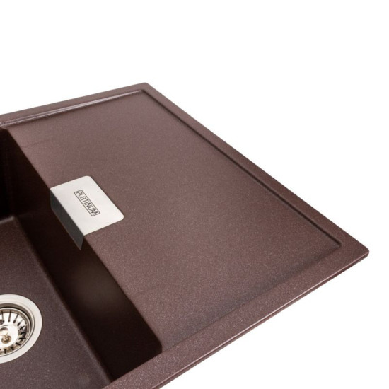 Кухонная мойка Platinum 8650 DIAMOND матовая (мокко)