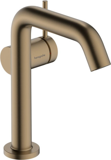 Змішувач для раковини Hansgrohe Tecturis S 150 73340140 CoolStart, EcoSmart+, push-open шліфована бронза