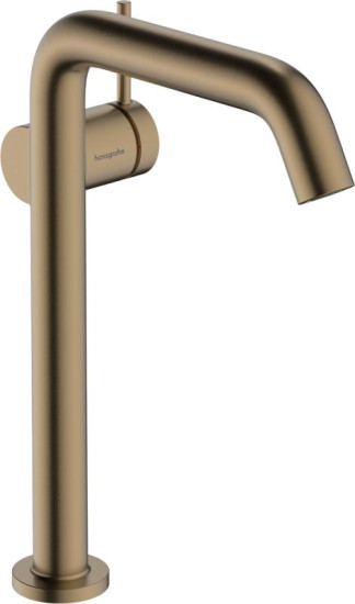 Змішувач для раковини Hansgrohe Tecturis S 240 73370140 CoolStart, push-open шліфована бронза