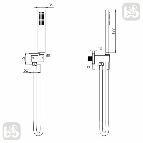 Душевой гарнитур Volle CASCADA B65 1586.170104 de la noche