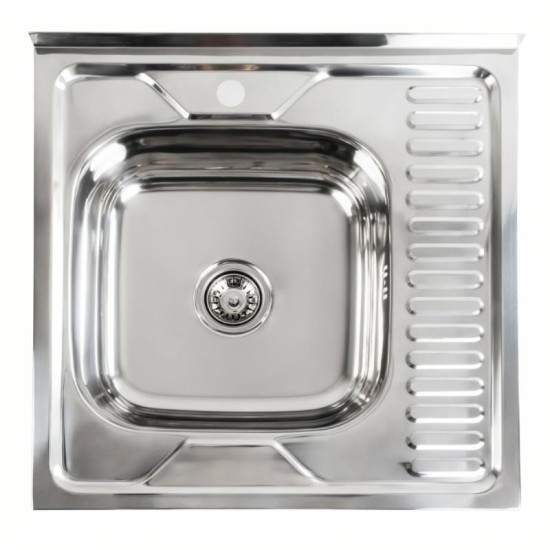 Кухонная мойка Platinum Полированная 6060 L (0,7/160 мм)